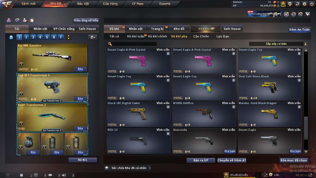 shop acc cf uy tin gia re